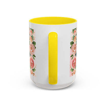Mom Floral Accent Coffee Mug – Pink Mother's Day Gift (11/15oz)