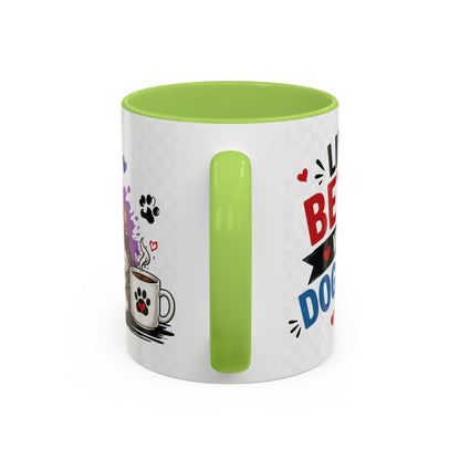 Dog and Cat Coffee Mug — 'This Is My Healer I'm A Cat' Cute Pet Lover Accent Mug (11/15oz)