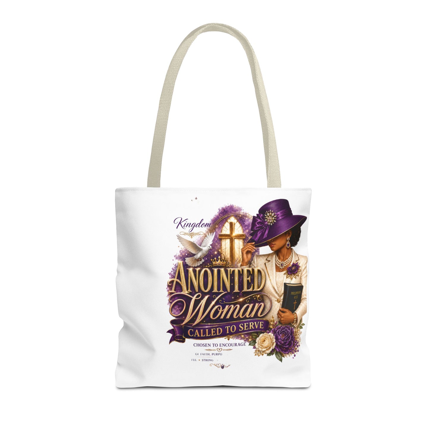Anointed Woman Tote Bag – 'Called to Serve' Faithful Church Purse