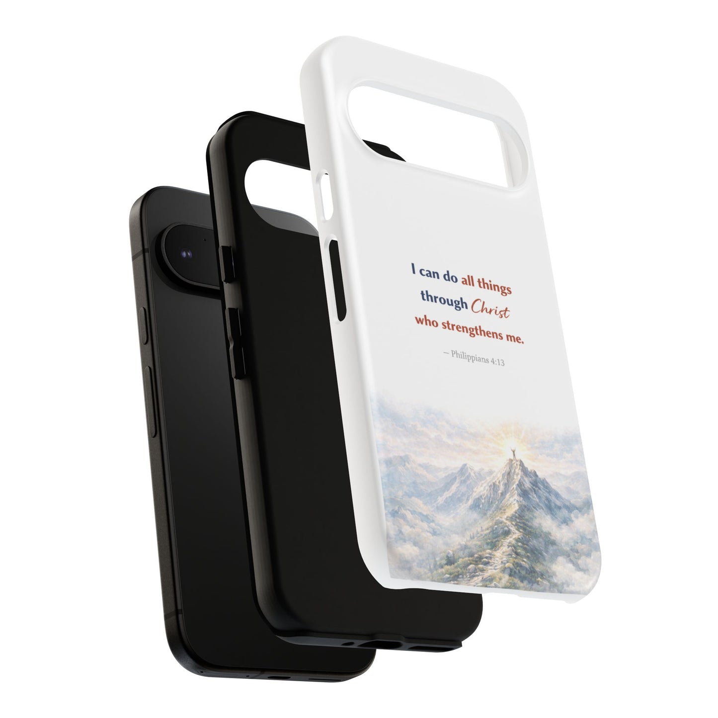 Christian Phone Case – “I Can Do All Things Through Christ” Inspirational Tough Case
