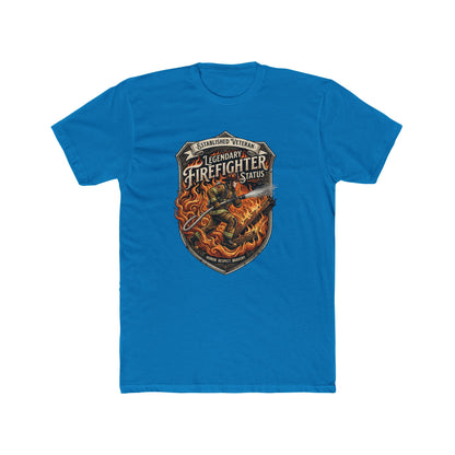 Firefighter Badge T-Shirt — Legendary Firefighter Status Graphic Tee