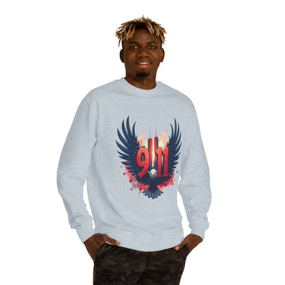 9/11 Memorial Sweatshirt – Eagle Wings Tribute Crewneck