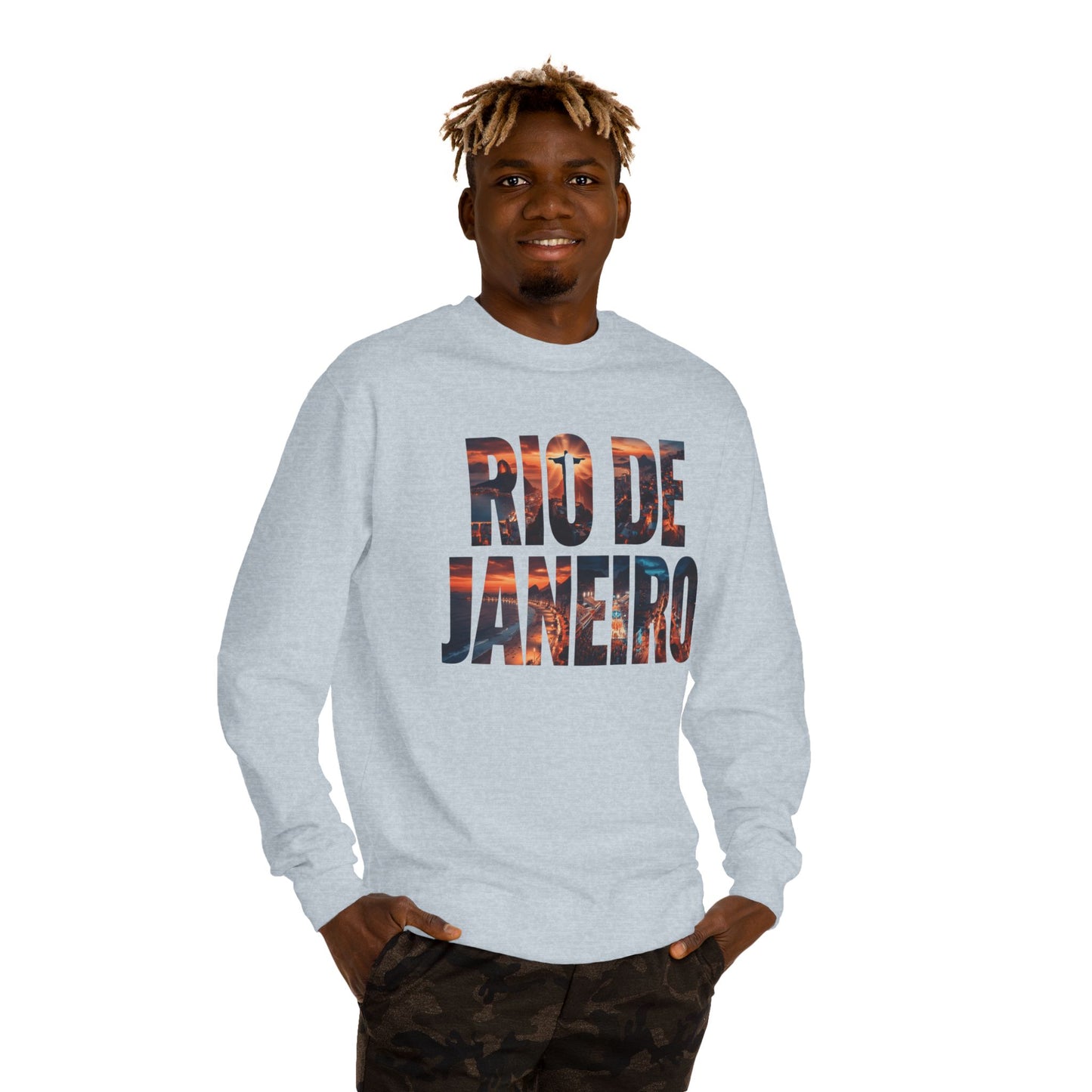 Rio de Janeiro Graphic Sweatshirt — Sunset Typography Travel Crewneck