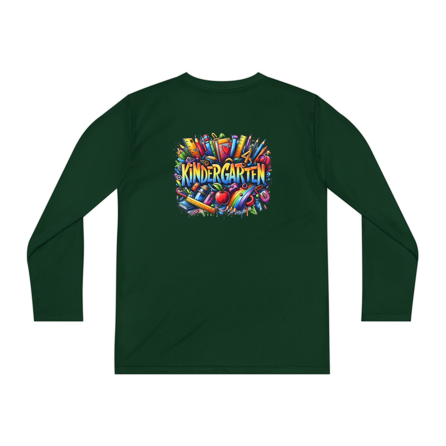 Kindergarten Crayons Youth Long Sleeve Tee
