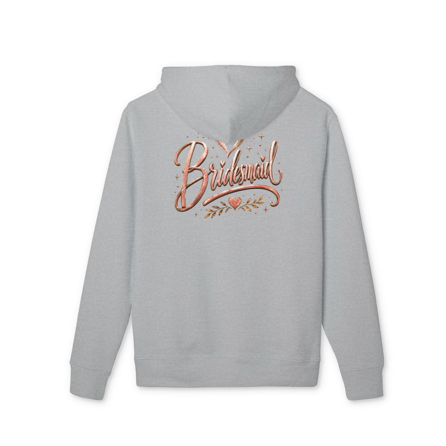 Bridesmaid Hoodie - Rose Gold Script Bridal Party Pullover