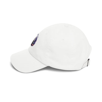 25 Year Anniversary Dad Cap – Patriotic Crest Embroidered White Baseball Hat