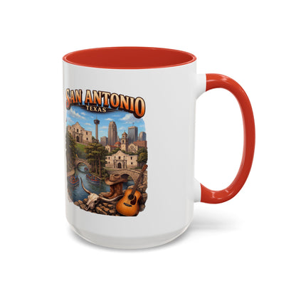 San Antonio Souvenir Coffee Mug – Texas Riverwalk Scenic Accent Mug (11/15oz)