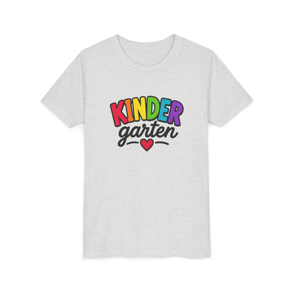 Kindergarten Rainbow Youth Tee — 'Kindergarten' Colorful Back-to-School Shirt