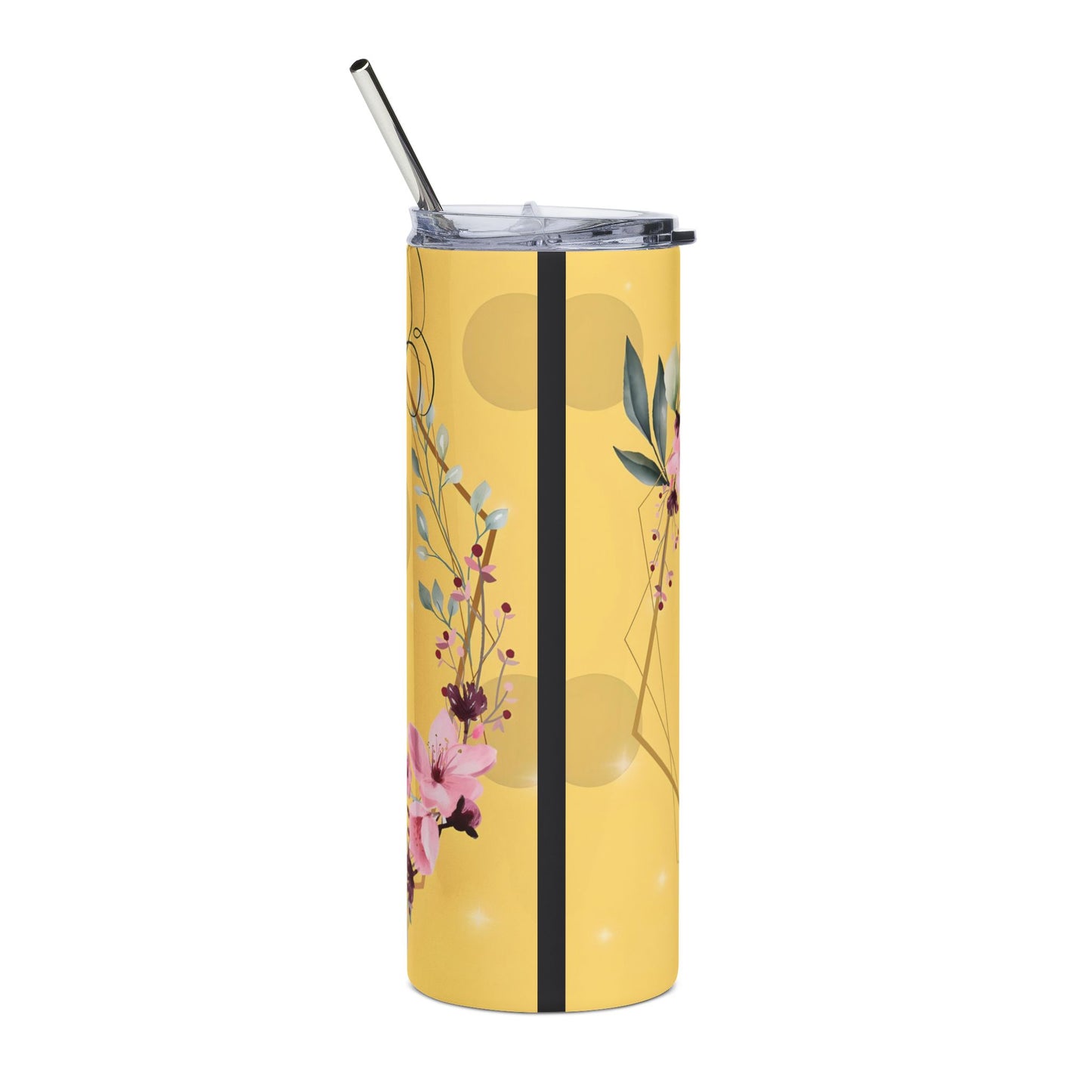 Nurse Floral 20oz Stainless Steel Tumbler — Yellow Insulated Travel Cup