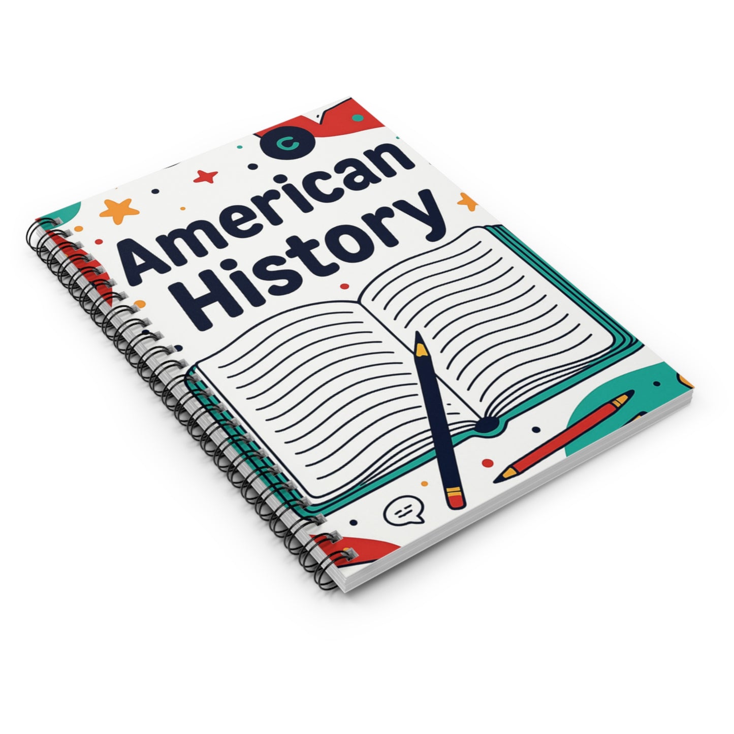 American History Spiral Notebook – Ruled Notes for Students & Teachers