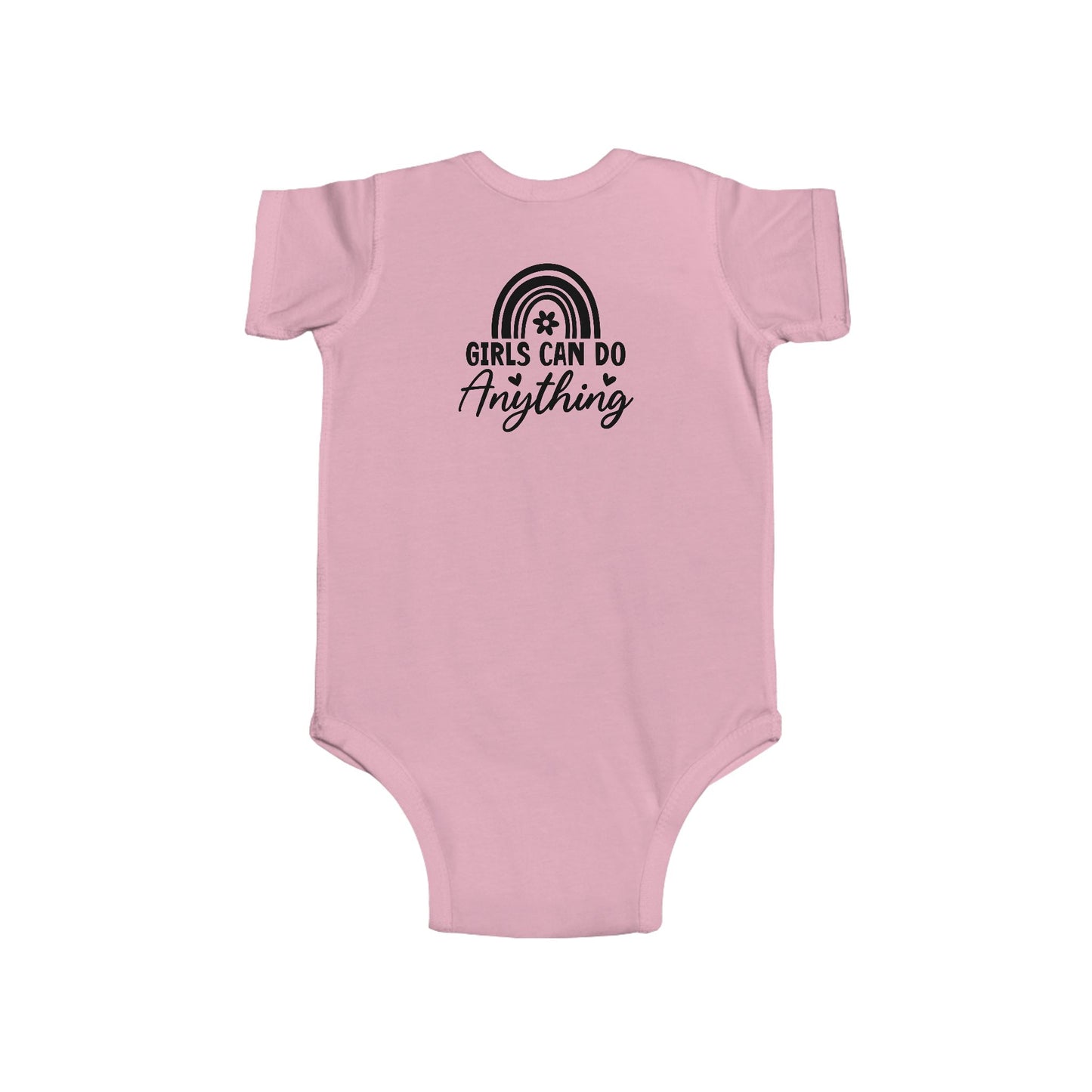 Infant Bodysuit - "Girls Can Do Anything" Rainbow Baby Onesie (Feminist Infant Gift)