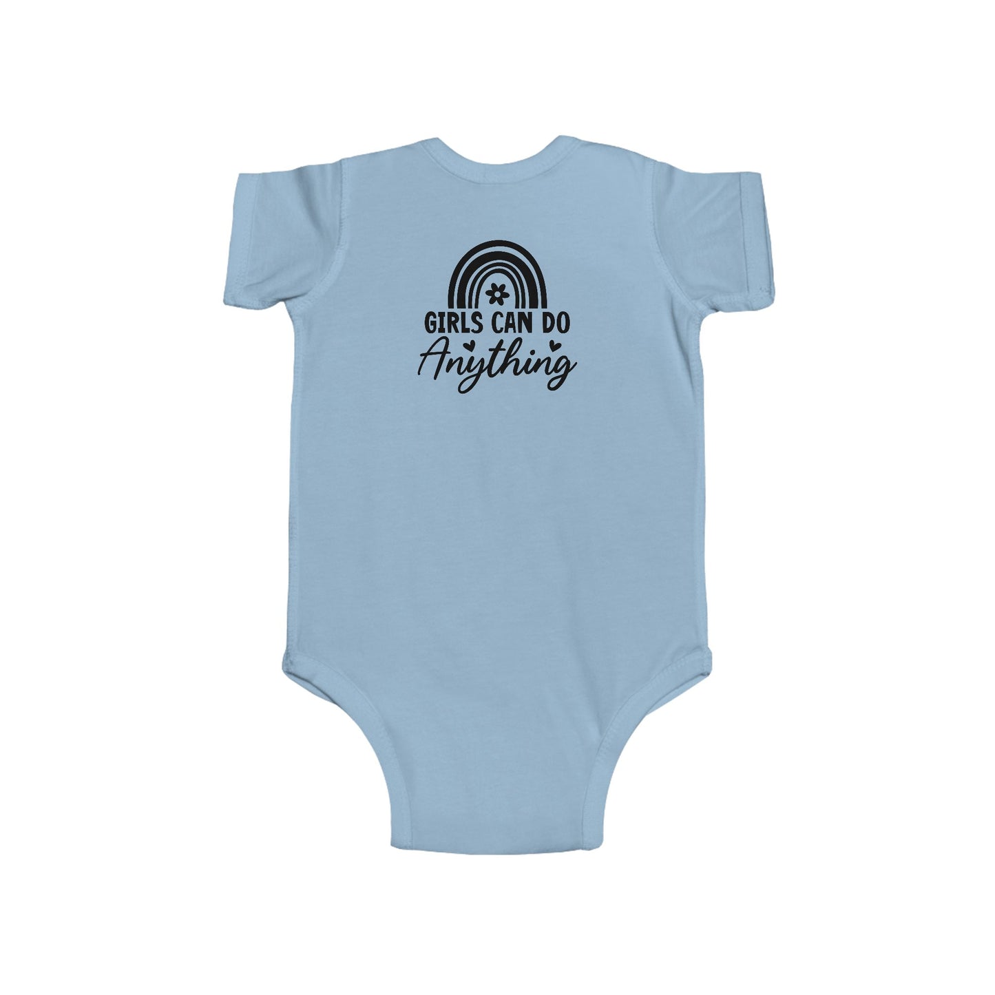 Infant Bodysuit - "Girls Can Do Anything" Rainbow Baby Onesie (Feminist Infant Gift)