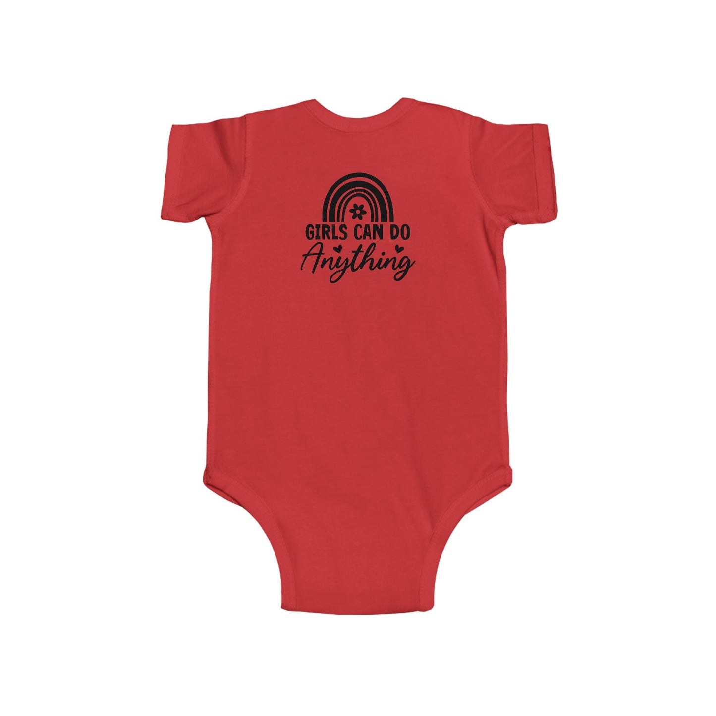 Infant Bodysuit - "Girls Can Do Anything" Rainbow Baby Onesie (Feminist Infant Gift)