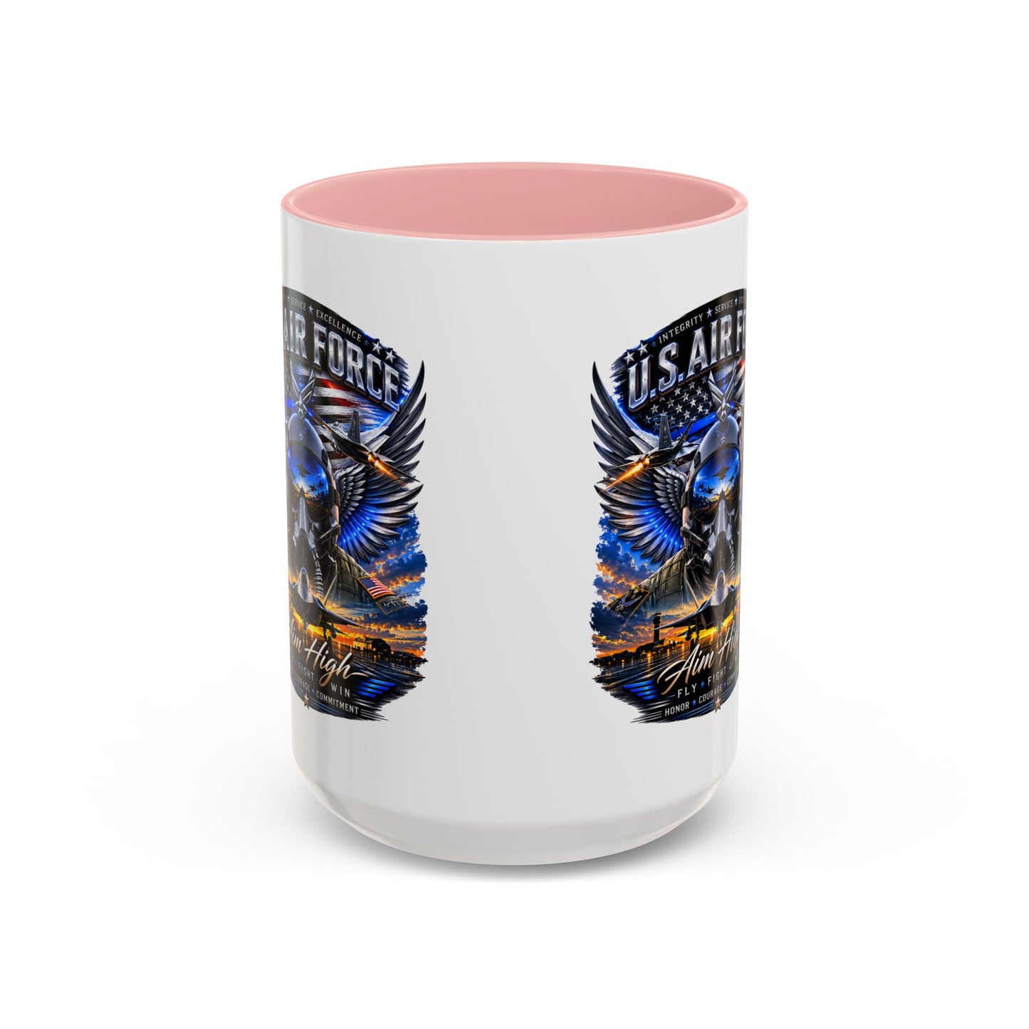 U.S. Air Force Eagle Coffee Mug — "Aim High" Accent 11/15oz