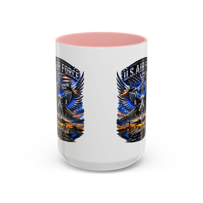 U.S. Air Force Eagle Coffee Mug — "Aim High" Accent 11/15oz