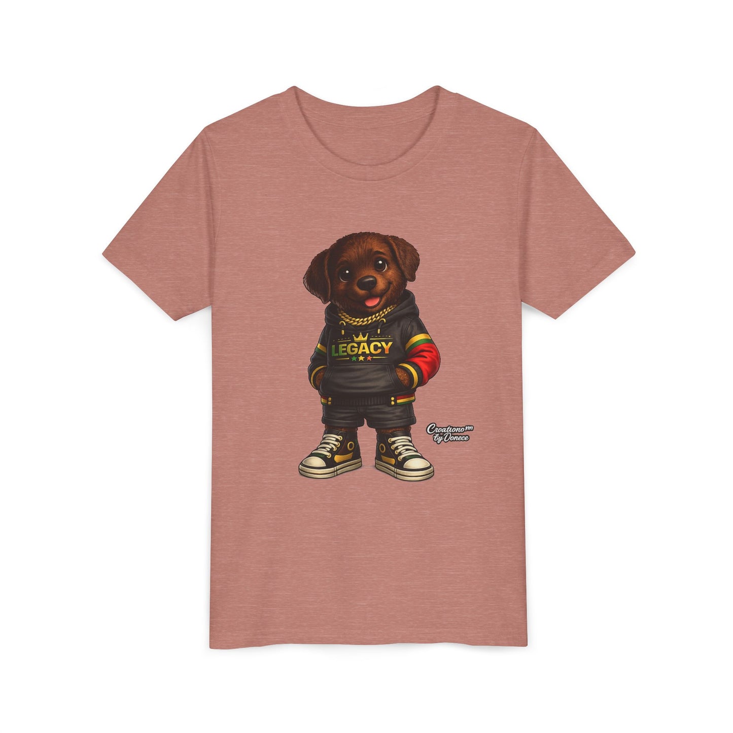 Youth Tee — Cute Rottweiler Puppy in 'Legacy' Hoodie Kids T‑Shirt