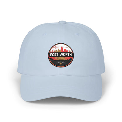 Fort Worth Skyline Dad Cap – Vintage Round Patch Hat