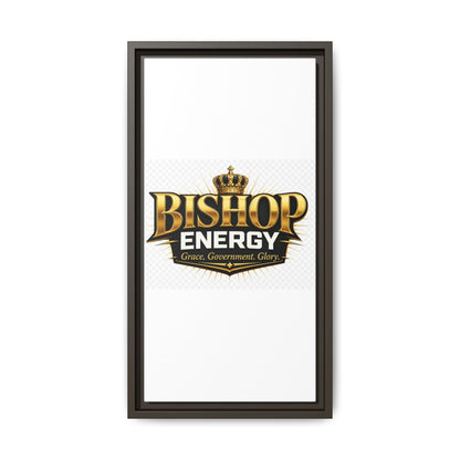 Framed Canvas Art - "Bishop Energy" Gold Crown Logo (Matte)