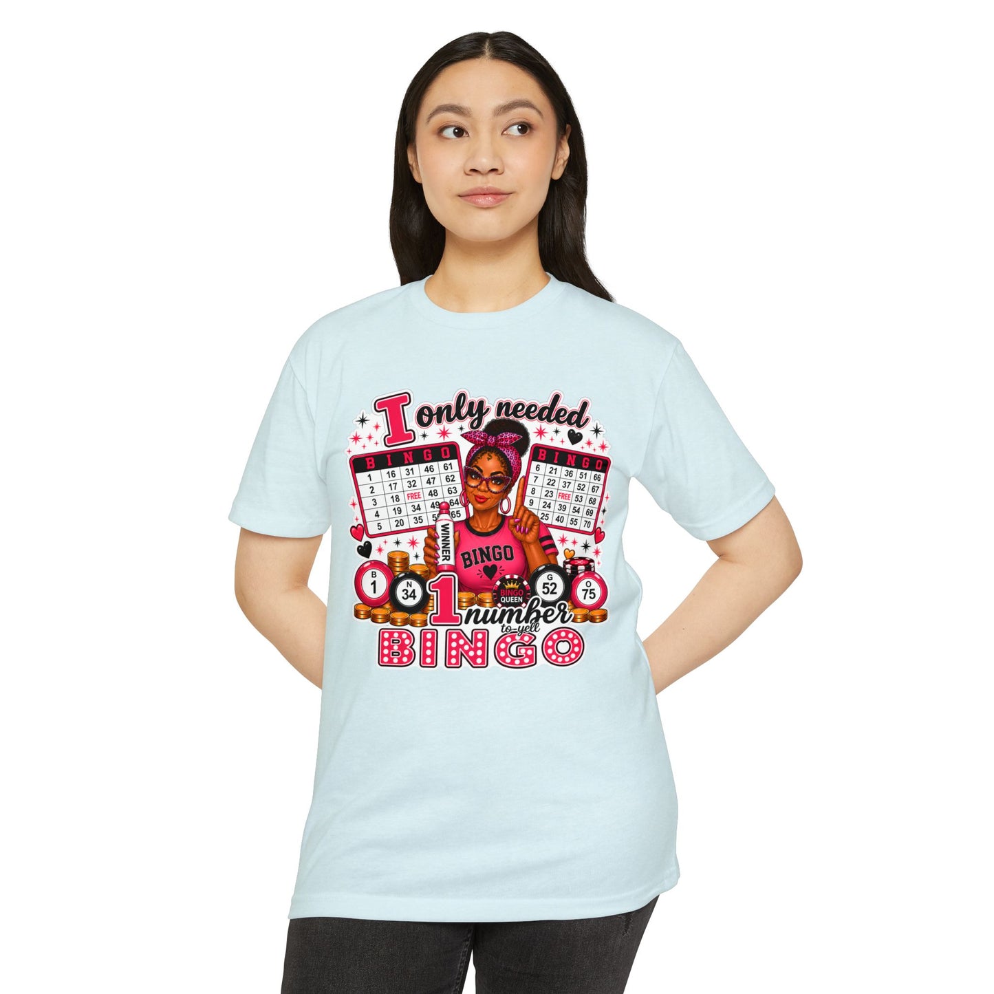 Bingo Lover T‑Shirt – "I Only Needed One Number" Vintage Bingo Graphic Tee