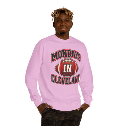 Mondays In Cleveland Football Sweatshirt