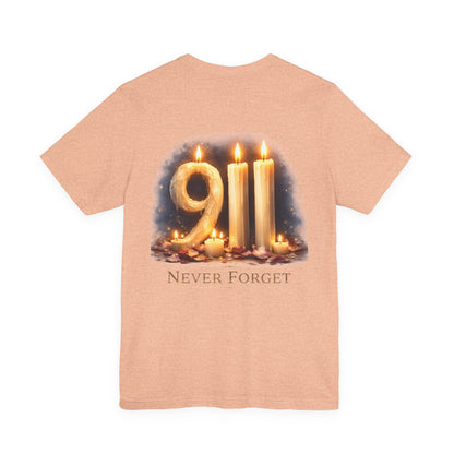 9/11 Never Forget T-Shirt – Memorial Candle Tribute Tee