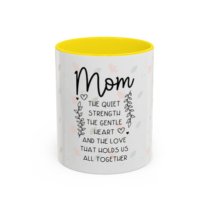 Mom Floral Coffee Mug — "Mom: The Quiet Strength..." Sentimental Mother's Day Gift (11/15oz)