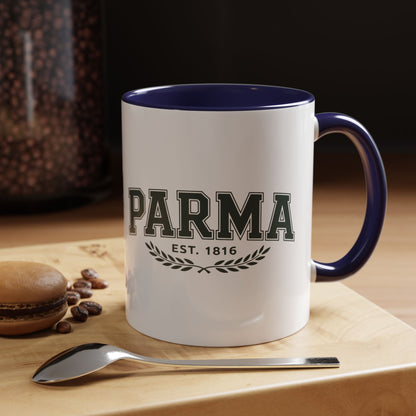 Parma Established 1816 Accent Coffee Mug — Vintage Collegiate Ceramic Coffee Cup