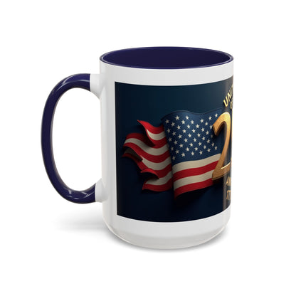 250th Anniversary Coffee Mug — United States of America 1776–2026 Patriotic Accent Mug