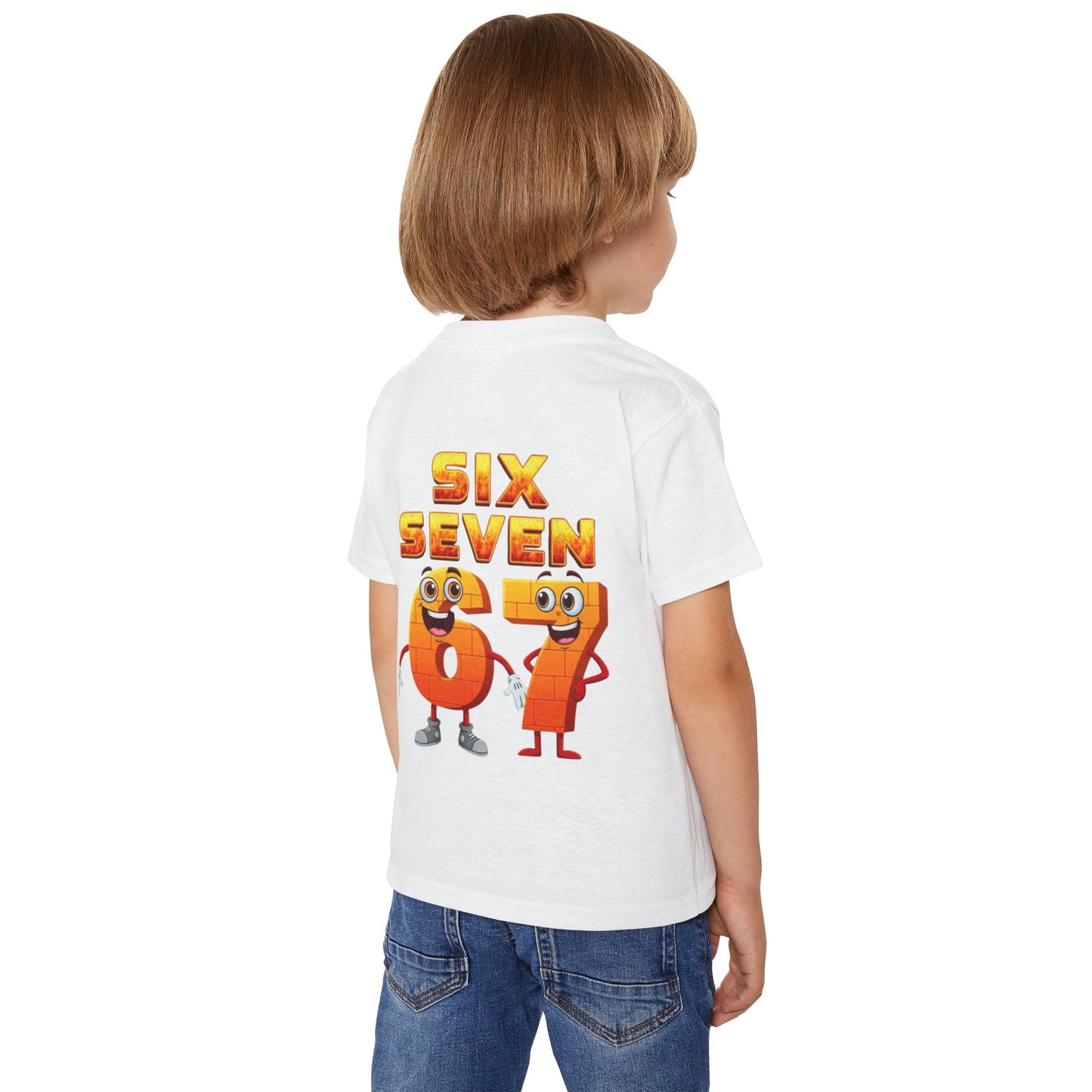 Six Seven 67 Toddler T-Shirt — Cute Number Cartoon Tee for Kids