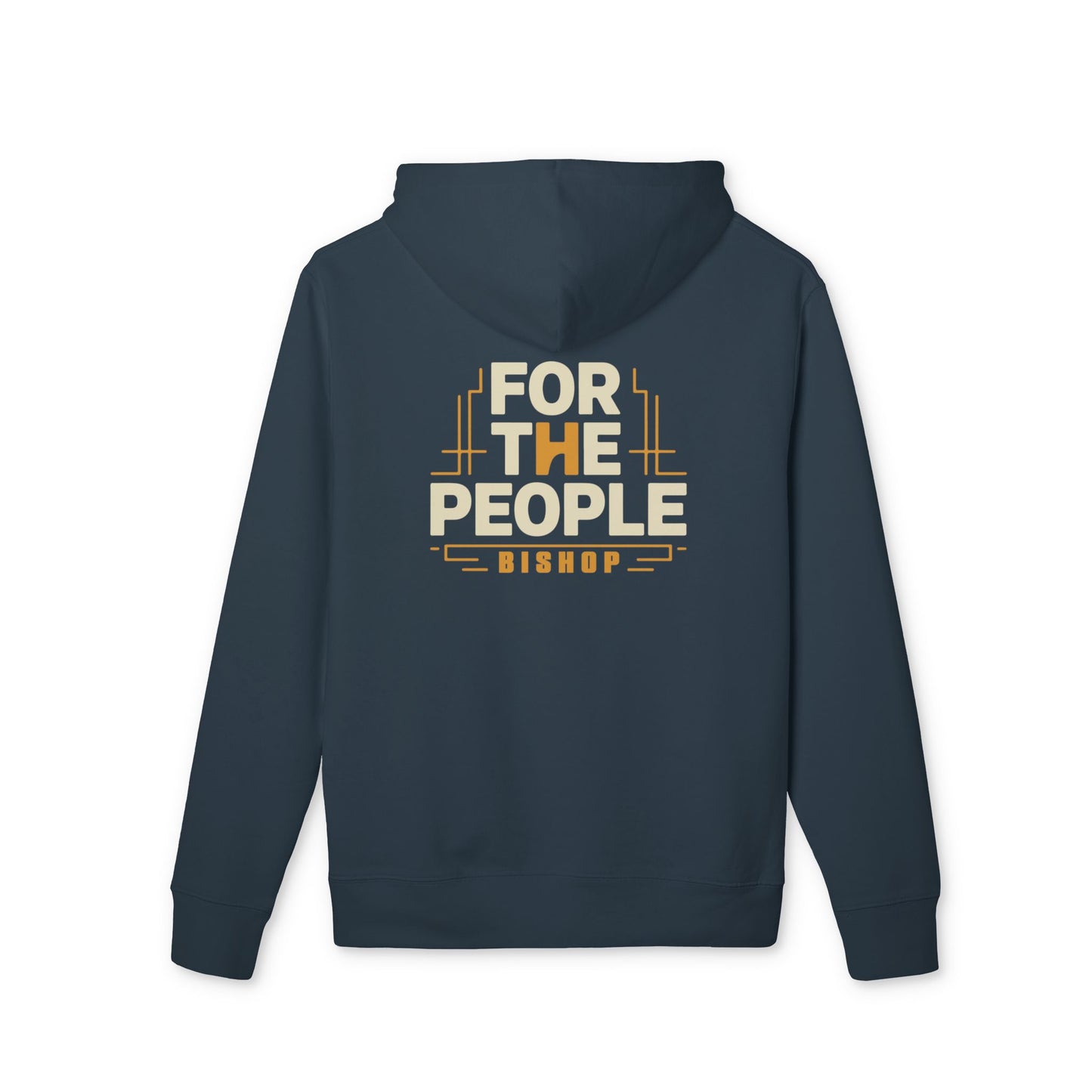 For The People Hoodie — Retro Block Letter Political Statement Pullover