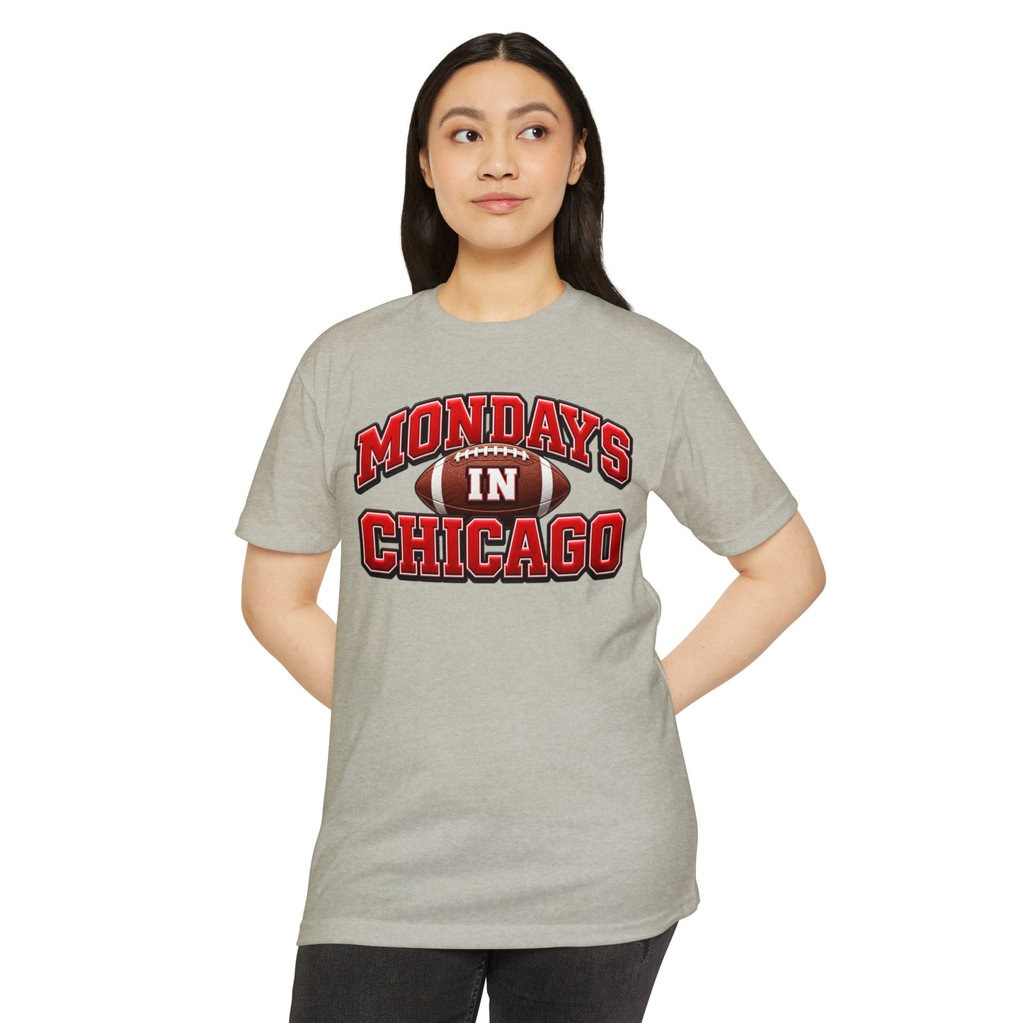 Mondays in Chicago Football T-Shirt