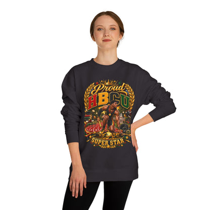 HBCU Proud Crewneck Sweatshirt — "Proud HBCU Super Star" Graphic