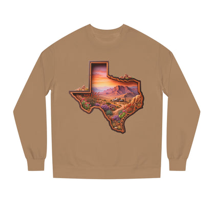 Texas Sunset Crewneck Sweatshirt — Scenic Lone Star State Landscape