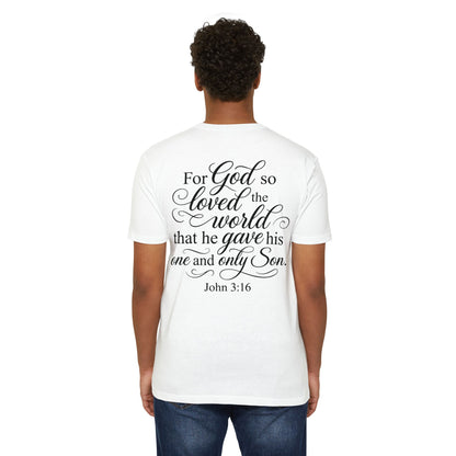 John 3:16 Scripture T‑Shirt — "For God So Loved the World" Christian Tee