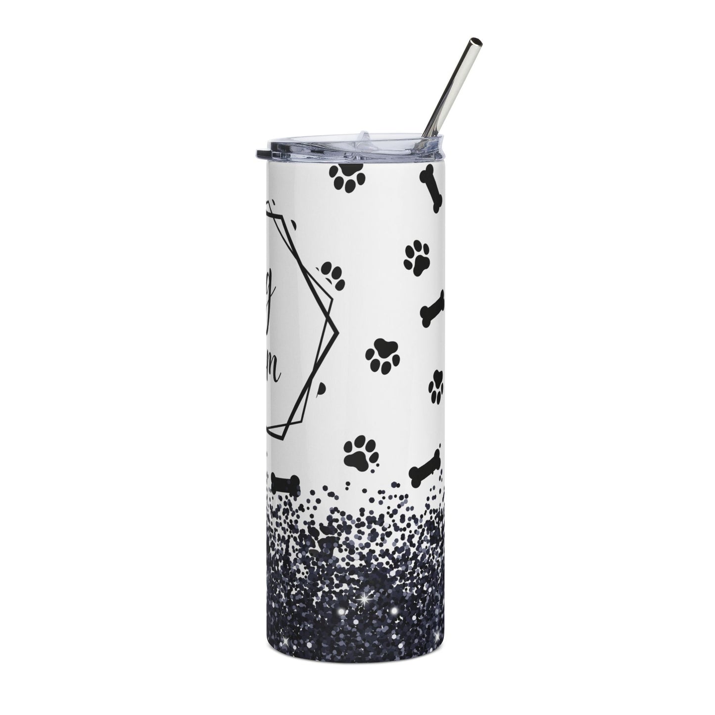 Dog Mom 20oz Stainless Steel Tumbler – Paw Print Travel Cup