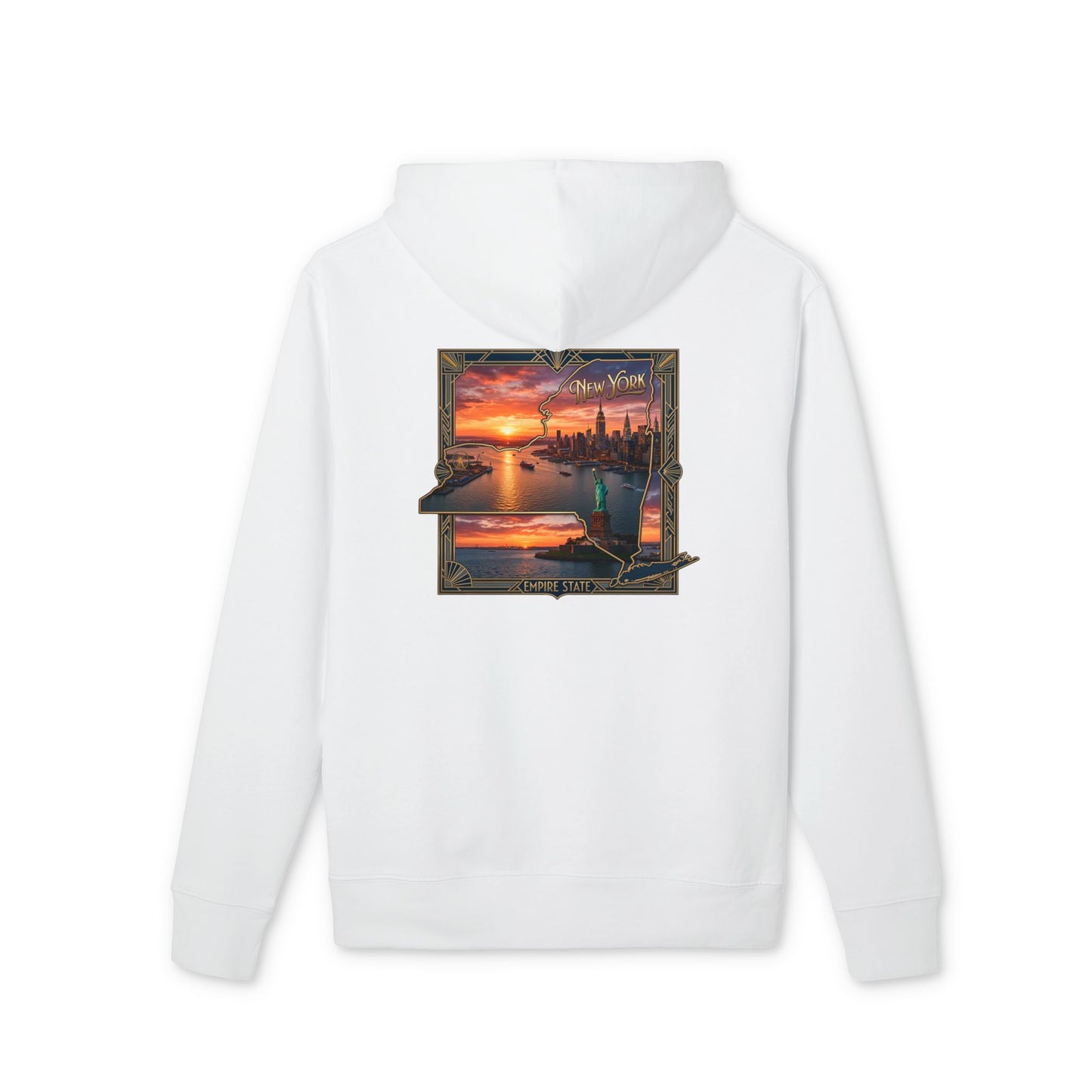 Sunset Harbor Hoodie — Coastal Sunset Graphic Pullover
