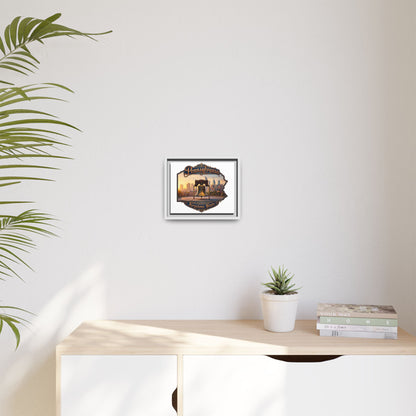 Pennsylvania Keystone State Framed Canvas Wall Art — Liberty Bell & Philadelphia Skyline