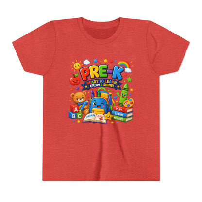 Pre-K Ready To Learn Kids T-Shirt — Colorful Preschool Back-to-School Tee