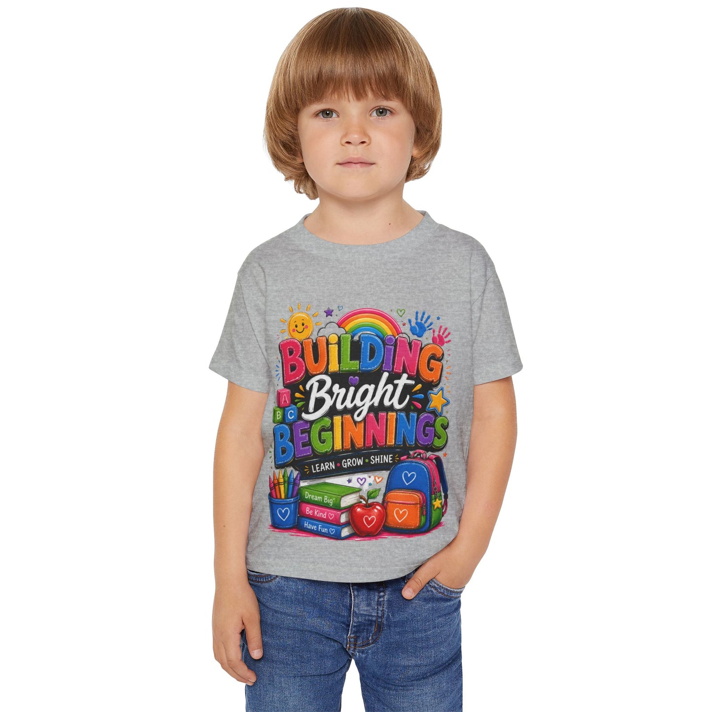 Toddler T-Shirt — "Building Bright Beginnings" Back-to-School Graphic