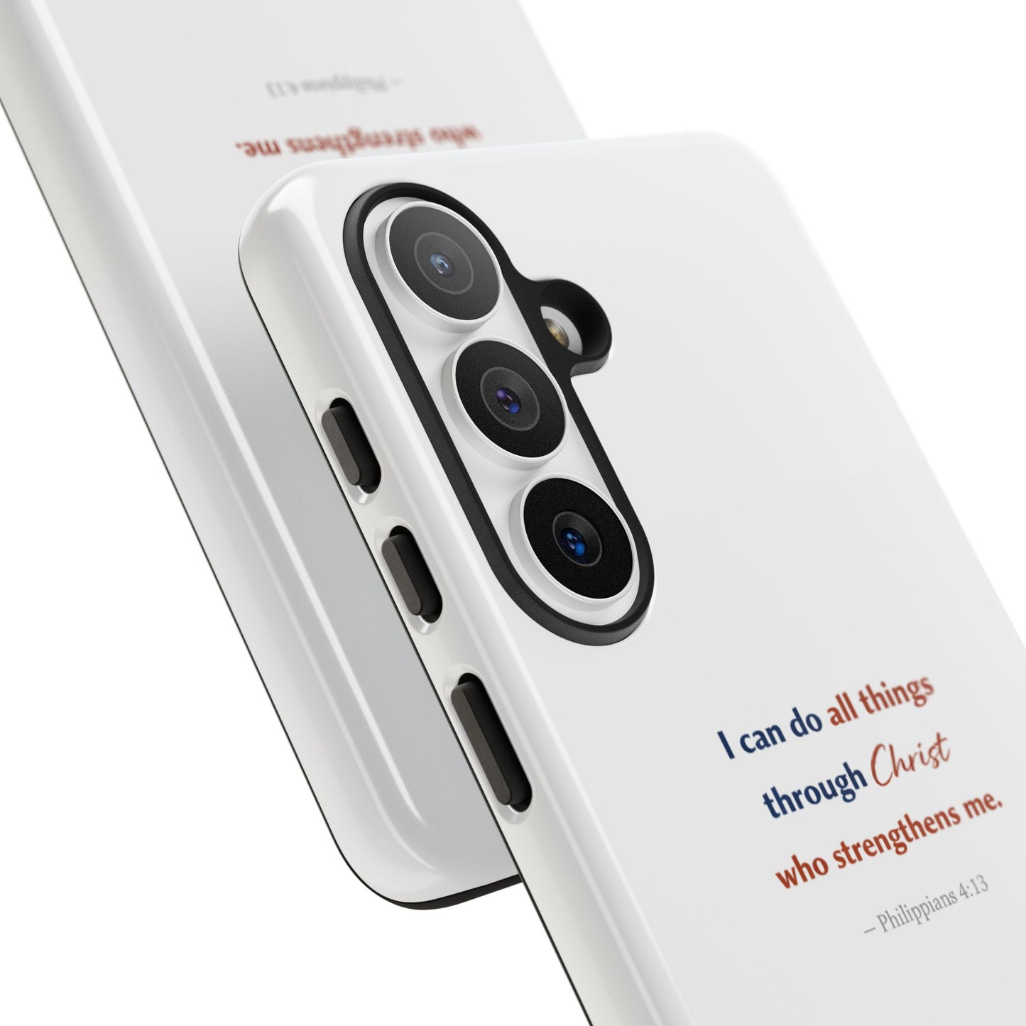 Christian Phone Case – “I Can Do All Things Through Christ” Inspirational Tough Case