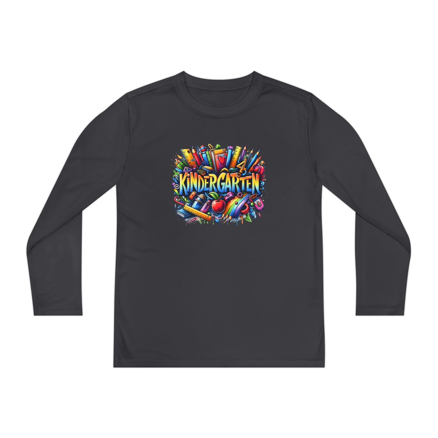Kindergarten Crayons Youth Long Sleeve Tee
