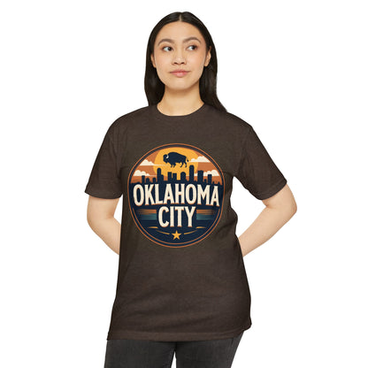 Oklahoma City Skyline Buffalo Graphic T-Shirt