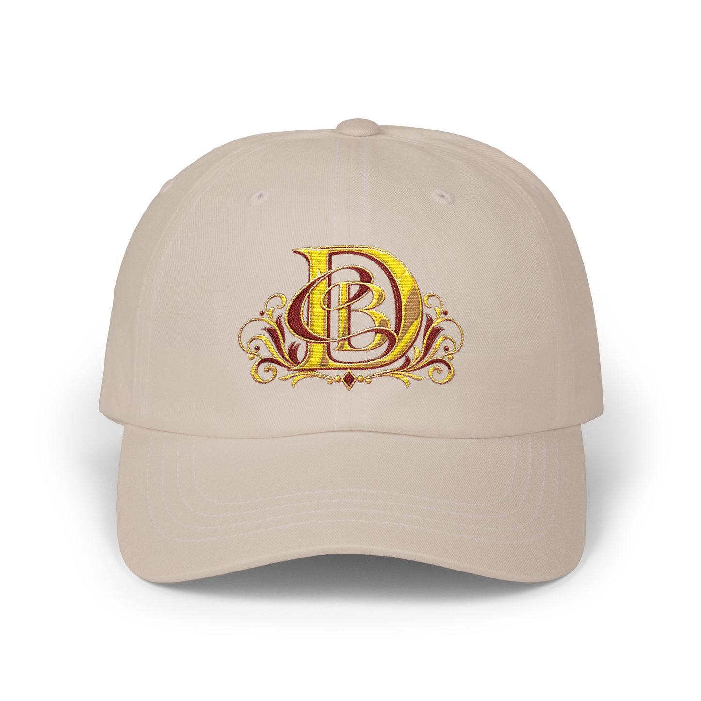 Embroidered Gold Monogram Dad Cap