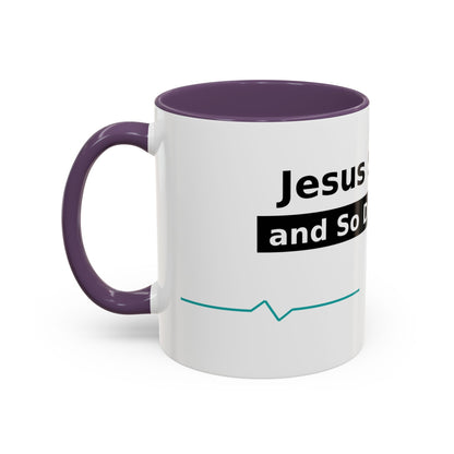Jesus Saves… and So Does Insulin - Faith & Diabetes Accent Coffee Mug (11/15 oz)