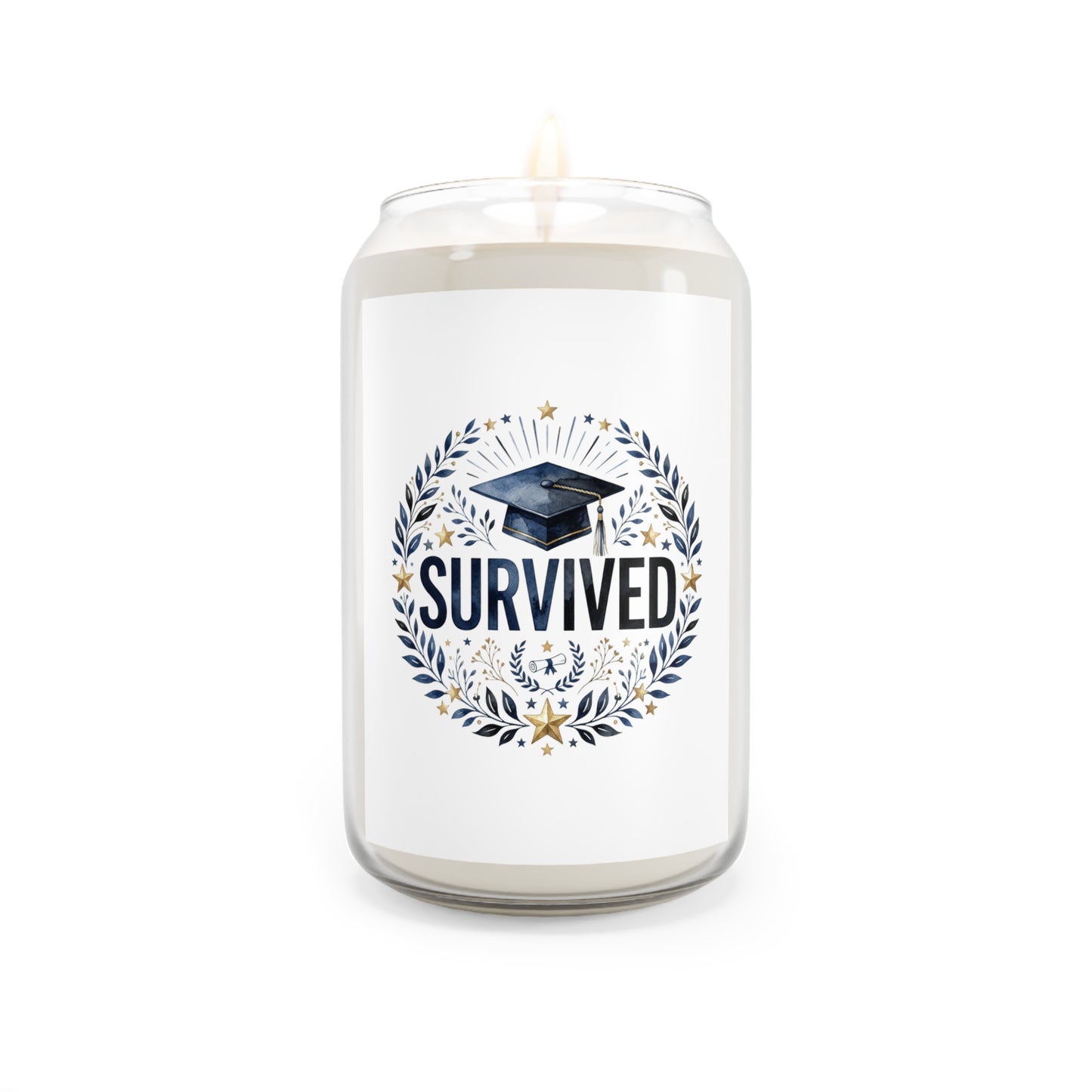 Graduation 'Survived' Soy Candle — 13.75oz Scented Gift