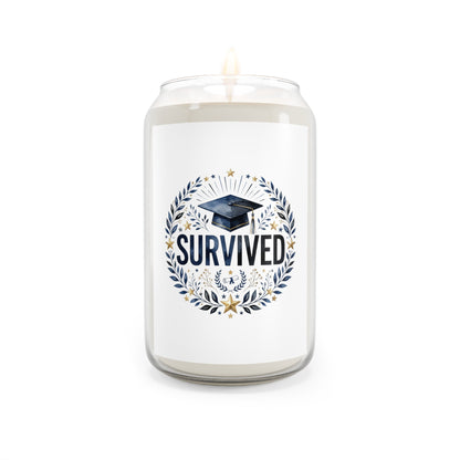 Graduation 'Survived' Soy Candle — 13.75oz Scented Gift