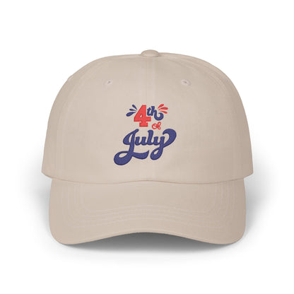 4th of July Dad Cap — Patriotic Embroidered Baseball Hat