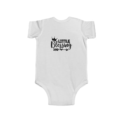 Infant Bodysuit "Little Blessing" — Newborn Baby Onesie with Crown Graphic