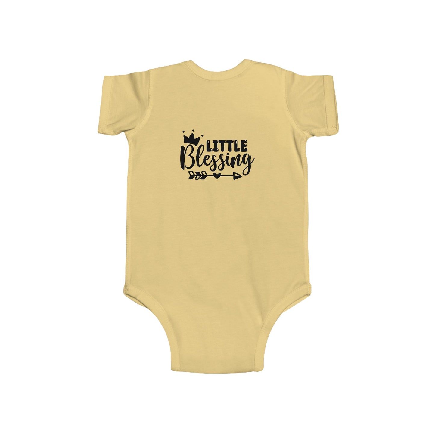 Infant Bodysuit "Little Blessing" — Newborn Baby Onesie with Crown Graphic