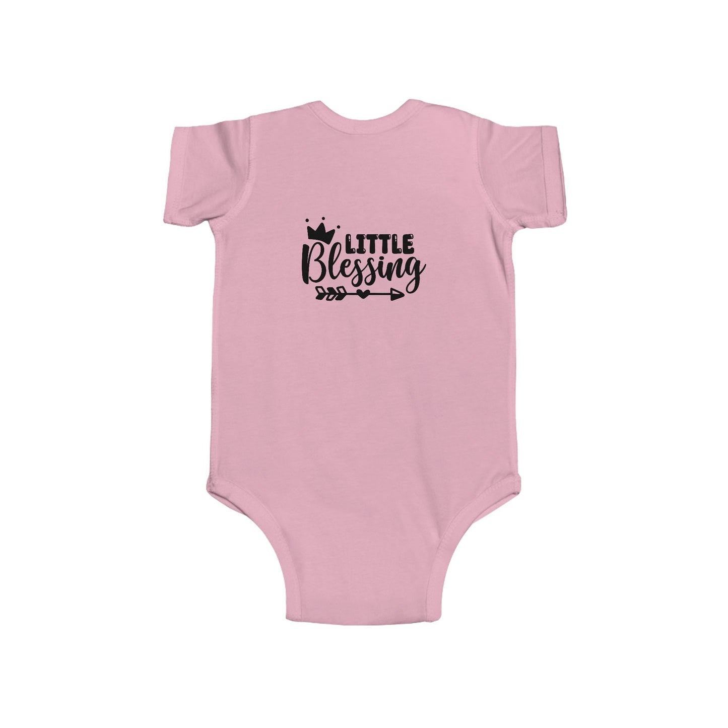 Infant Bodysuit "Little Blessing" — Newborn Baby Onesie with Crown Graphic